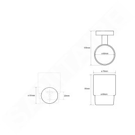 Sapho X-Round - Verre, chrome XR903