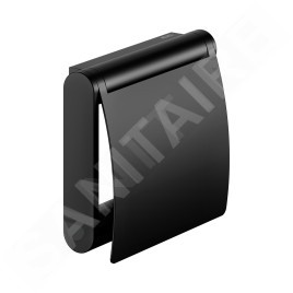 Keuco Plan - Porte-papier toilette avec couvercle, noir mat 14960370000