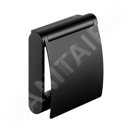 Keuco Plan - Porte-papier toilette avec couvercle, noir mat 14960370000