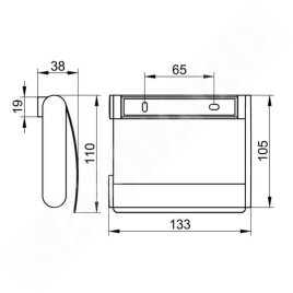 Keuco Plan - Porte-papier toilette avec couvercle, noir mat 14960370000