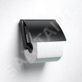 Keuco Plan - Porte-papier toilette avec couvercle, noir mat 14960370000