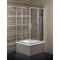 Polysan Carmen - Cabine de douche, 900 x 900 x 1650 mm, aluminium poli/verre clair MD5116