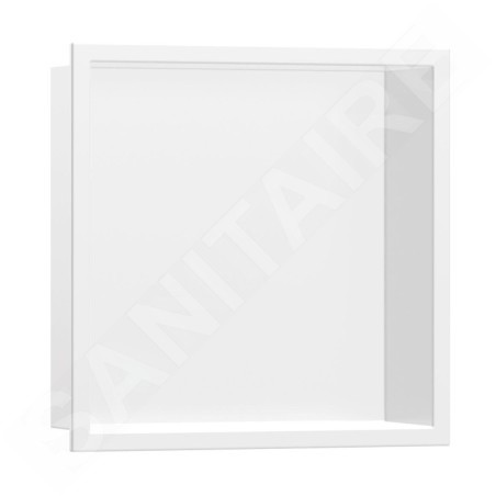 Hansgrohe XtraStoris Original - Niche murale avec cadre intégré, 300x300x100 mm, blanc mat 56061700