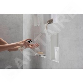 Hansgrohe XtraStoris Original - Niche murale avec cadre intégré, 300x300x100 mm, blanc mat 56061700