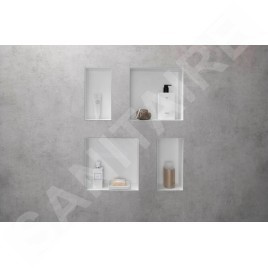 Hansgrohe XtraStoris Original - Niche murale avec cadre intégré, 300x300x100 mm, blanc mat 56061700