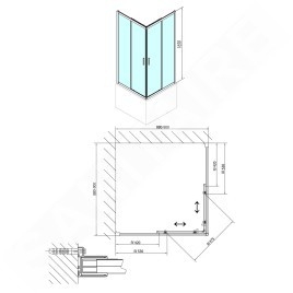 Polysan Carmen - Cabine de douche, 900 x 900 x 1650 mm, aluminium poli/verre clair MD5116