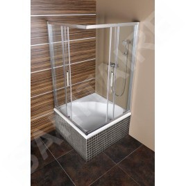 Polysan Carmen - Cabine de douche, 900 x 900 x 1650 mm, aluminium poli/verre clair MD5116
