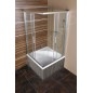 Polysan Carmen - Cabine de douche, 900 x 900 x 1650 mm, aluminium poli/verre clair MD5116