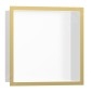 Hansgrohe XtraStoris Individual - Niche murale avec cadre design, 300x300x100 mm, blanc mat / aspect d'or poli 56099990