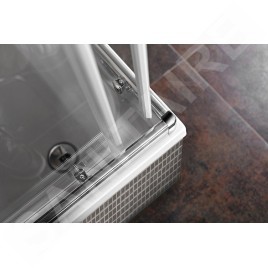 Polysan Carmen - Cabine de douche, 900 x 900 x 1650 mm, aluminium poli/verre clair MD5116