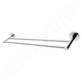 Nimco Unix - Porte-serviettes double, longueur 650 mm, acier inoxydable brossé UNM 13061D-10