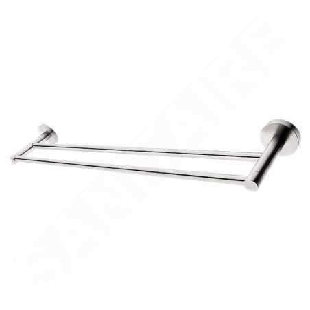 Nimco Unix - Porte-serviettes double, longueur 650 mm, acier inoxydable brossé UNM 13061D-10