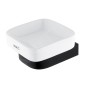 Nimco Nikau - Porte-savon, céramique blanche / noir mat NKC 30059K-90