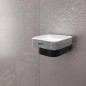 Nimco Nikau - Porte-savon, céramique blanche / noir mat NKC 30059K-90