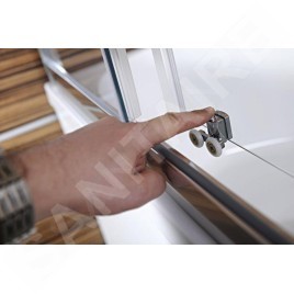 Polysan Carmen - Cabine de douche, 900 x 900 x 1650 mm, aluminium poli/verre clair MD5116