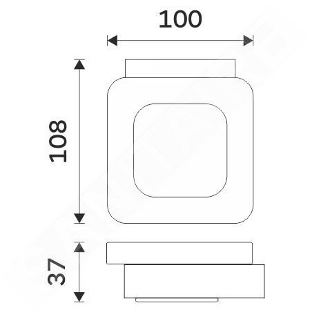 Nimco Nikau - Porte-savon, verre mat / noir mat NKC 30059C-90