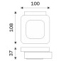 Nimco Nikau - Porte-savon, verre mat / noir mat NKC 30059C-90
