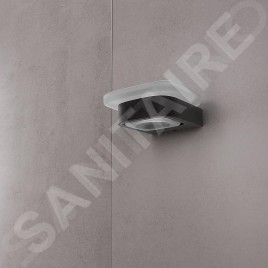 Nimco Nikau - Porte-savon, verre mat / noir mat NKC 30059C-90