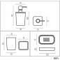 Nimco Autres - Set d'accessoires de salle de bain 3 en 1, blanc / bambou BA 28000SET-05
