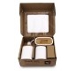 Nimco Autres - Set d'accessoires de salle de bain 3 en 1, blanc / bambou BA 28000SET-05