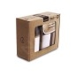 Nimco Autres - Set d'accessoires de salle de bain 3 en 1, blanc / bambou BA 28000SET-05