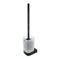 Nimco Nikau - Brosse de WC avec support, verre mat / noir mat NKC 30094CN-90