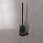 Nimco Nikau - Brosse de WC avec support, verre mat / noir mat NKC 30094CN-90