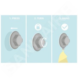 Compactor Bestlock - Brosse de toilette avec support, plastique/chrome RAN4691