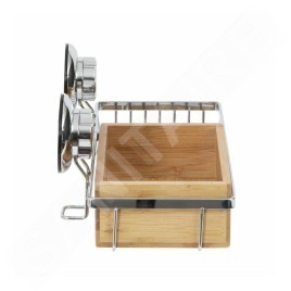 Compactor Bestlock - Porte-savon, 273 x 150 x 135 mm, bambou/chrome RAN5808