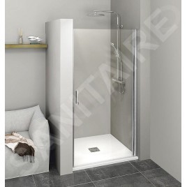 Polysan Zoom Line - Porte de douche 1000 mm, aluminium brillant/verre clair ZL1210