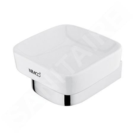 Nimco Nikau - Porte-savon, céramique blanche / chrome NK 30059K-26
