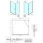 Polysan Zoom Line - Porte de douche 1000 mm, aluminium brillant/verre clair ZL1210