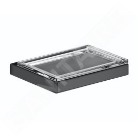 Keuco Edition 11 - Porte-savon avec support, verre/chrome noir 11155139000