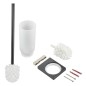 Keuco Edition 11 - Brosse WC avec support, verre dépoli/chrome noir 11164139000