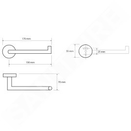 Sapho X-Round - Porte-papier toilette, chrome XR703