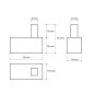 Sapho X-SQUARE - Crochet de serviette, chrome XQ202