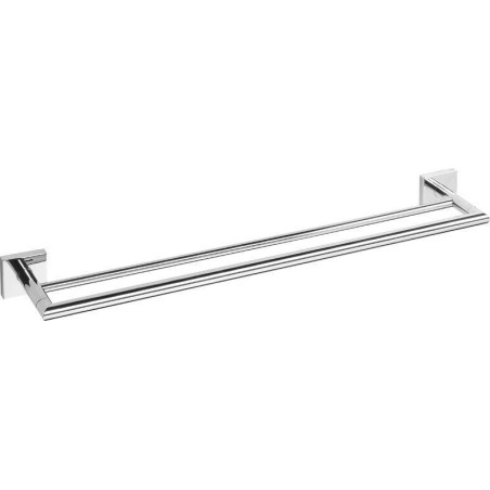 Sapho X-SQUARE - Porte-serviettes double, longeur 650 mm, chrome XQ404