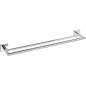 Sapho X-SQUARE - Porte-serviettes double, longeur 650 mm, chrome XQ404