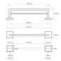 Sapho X-SQUARE - Porte-serviettes double, longeur 650 mm, chrome XQ404