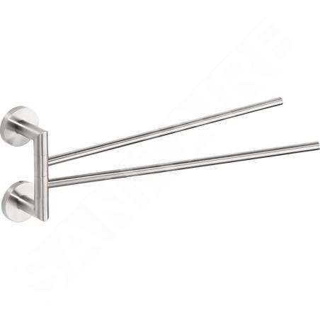 Sapho X-STEEL - Porte-serviettes rotatif, verre/inox poli XS405