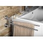 Sapho X-STEEL - Porte-serviettes rotatif, verre/inox poli XS405