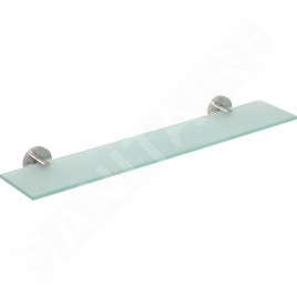 Sapho X-STEEL - Étagère, longueur 600 mm, verre/inox XS601