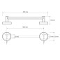 Sapho X-Round - Porte-serviettes, longueur 655 mm, chrome XR410
