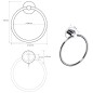 Sapho X-Round - Porte-serviettes rond, chrome XR411