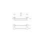 Sapho X-Round - Porte-serviettes double, longeur 655 mm, chrome XR401