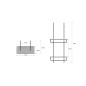 Sapho Smart - Étagère de douche suspendue, chrome XJ602 Sapho Smart - Étagère de douche suspendue, chrome XJ602