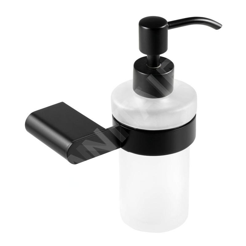 Novaservis Titania Naty - Distributeur de savon avec support, noir/verre mat 66655,5 Novaservis Titania Naty - Distributeur de savon avec support, noir/verre mat 66655,5