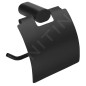 Sapho Flori - Porte-rouleaux WC avec couvercle, noir mat RF007/15
