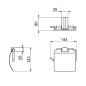 Sapho Flori - Porte-rouleaux WC avec couvercle, noir mat RF007/15
