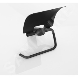 Sapho Flori - Porte-rouleaux WC avec couvercle, noir mat RF007/15